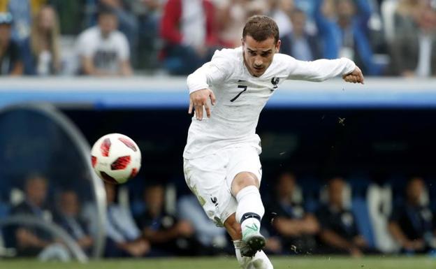 Griezmann, en una acción del partido ante Uruguay. 