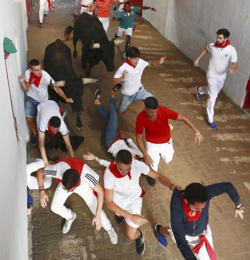 La carrera ha sido la más rápida de las fiestas con 2 minutos y 12 segundos de duración y siete heridos, todos por contusiones