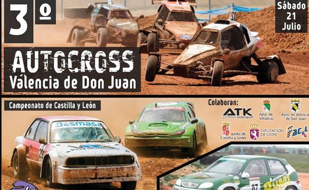 Cartel del Autocross en Valencia de Don Juan.