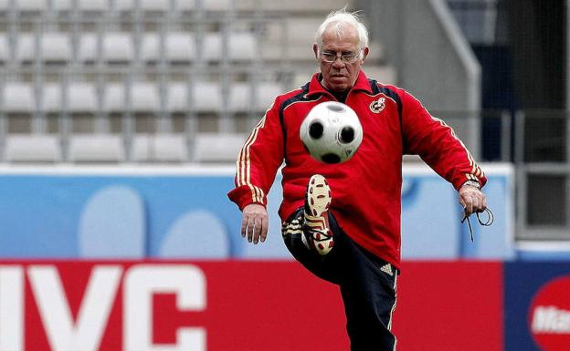 Luis Aragonés, en la Eurocopa 2008. 