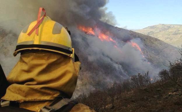 Imagen de un incendio en la provincia. 