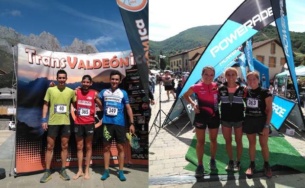 Podium masculino y femenino. 