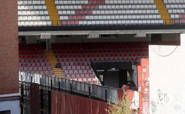 El estadio del Rayo, en obras. 