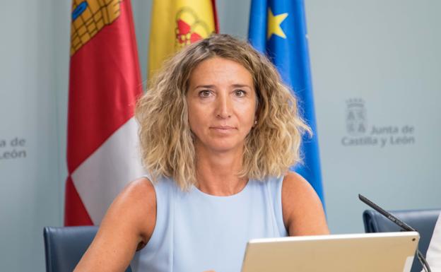 La consejera Alicia García, en la rueda de prensa tras el Consejo de Gobierno. 