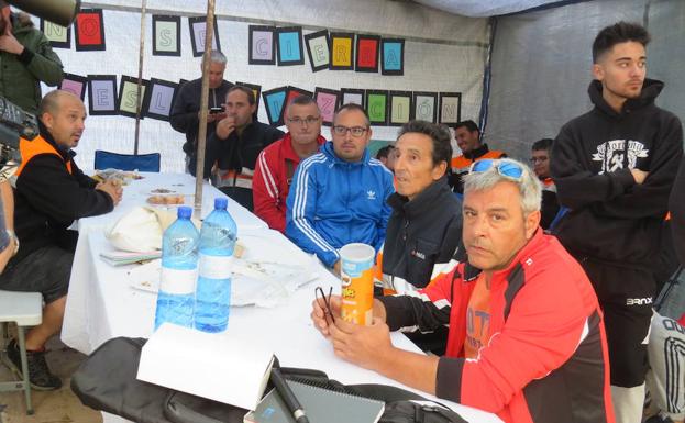 Trabajadores de Vestas, en su protesta.