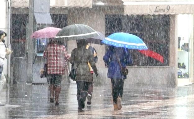 Lluvias en el centro de León.