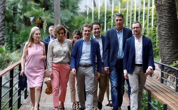 Pablo Casado, hoy en Barcelona.