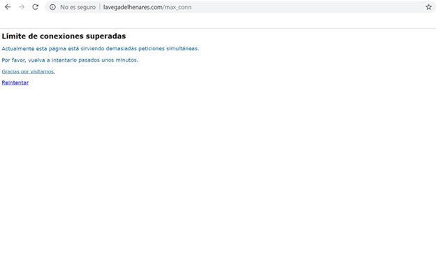 Página web de la Finca la Oruga colapsada. 