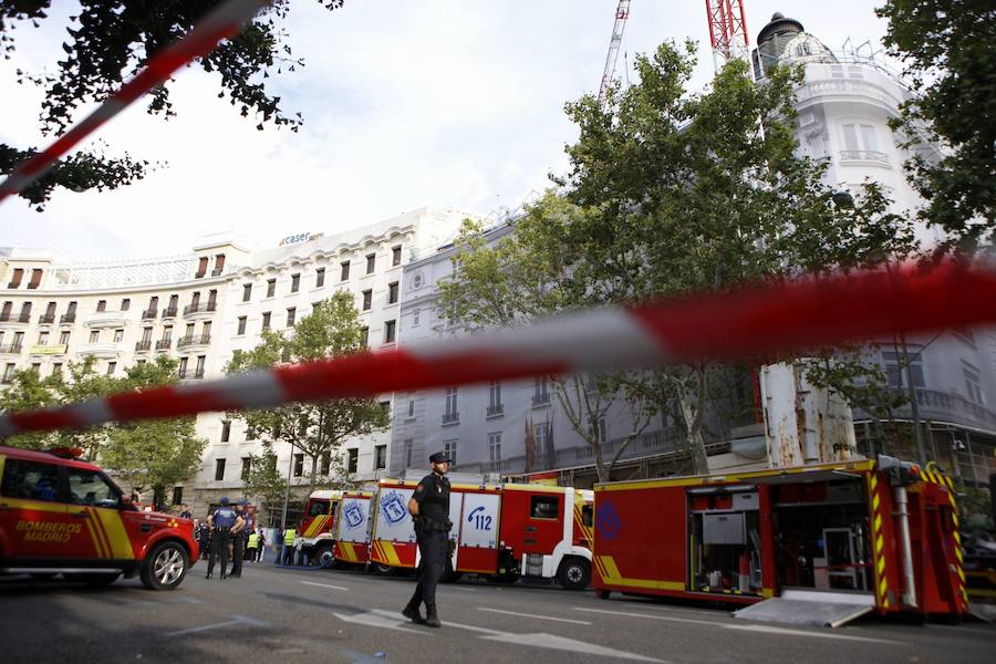 Fotos: Las imágenes posteriores al derrumbe del hotel Ritz de Madrid