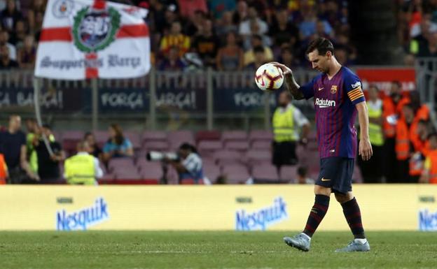 Messi durante el partido contra el Girona