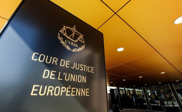 Vista de la entrada del Tribunal de Justicia de la Unión Europea.