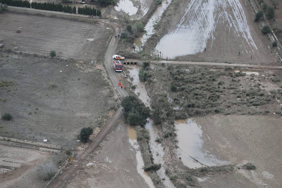 Los efectivos de la UME colaboran en las tareas de recuperación de las zonas afectadas por las inundaciones de Mallorca