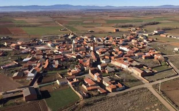 Imagen aérea de Bustillo del Páramo, municipio más pobre de León.
