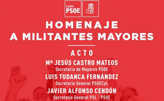 El PSOE de León homenajea este viernes a sus militantes más veteranos