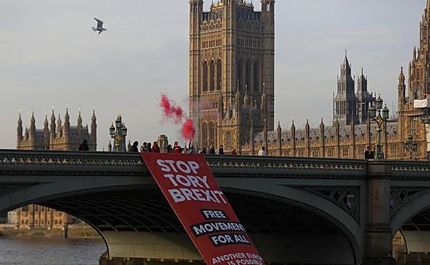 Manifestación en Londres por un segundo referéndum. 