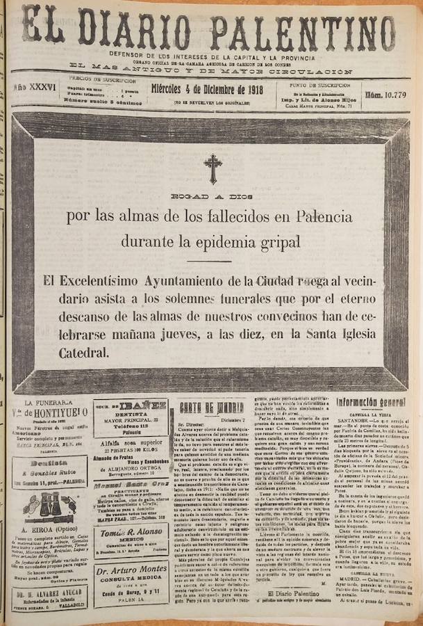 Se cumplen 100 años del terrible otoño de 1918, cuando la gripe asoló Castilla y León, y aún quedan lecciones por aprender: tras cuatro pandemias el mundo no está preparado