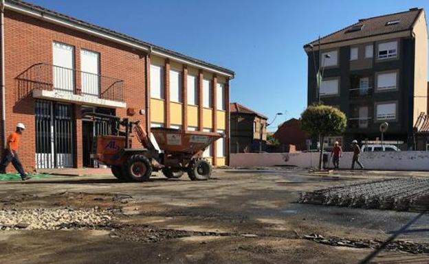 Obras en un colegio leonés.