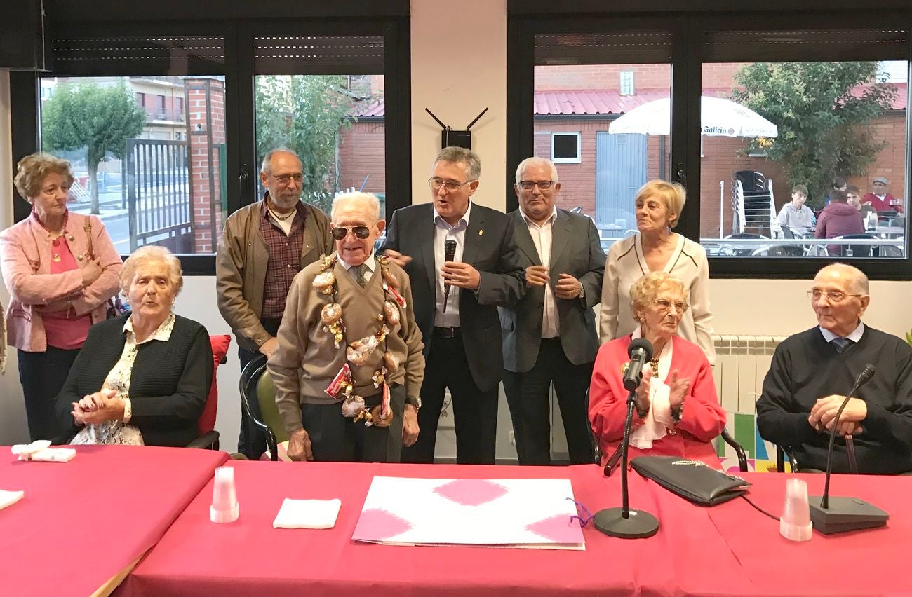 Frutos, durante la celebración de su 100 cumpleaños.