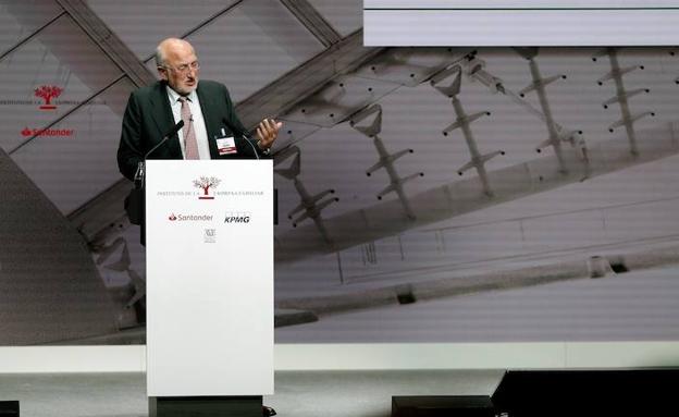 El presidente de Mercadona, Juan Roig, durante su intervención.