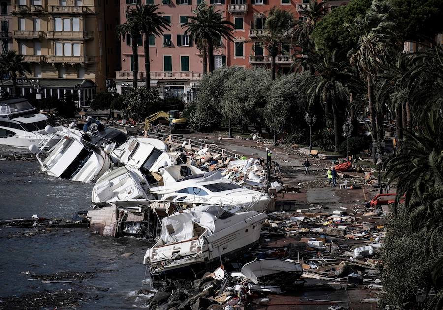 Nueve personas han fallecido en Italia a causa del temporal de fuertes vientos y lluvias torrenciales que mantiene en alerta a varias regiones del país, después de la caída de árboles y el desbordamiento de algunos ríos, según los medios italianos.