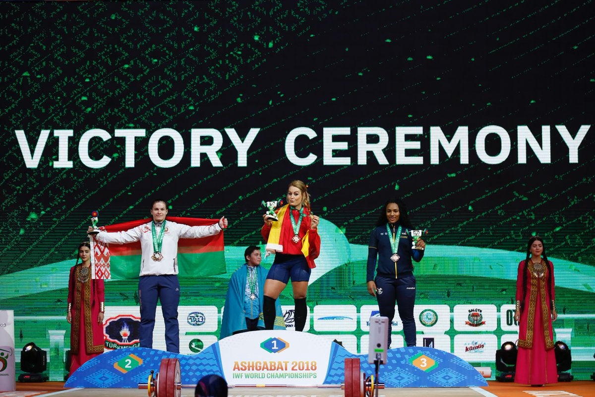 Fotos: Lydia Valentín, en el Campeonato del Mundo de Halterofilia de Turkmenistán