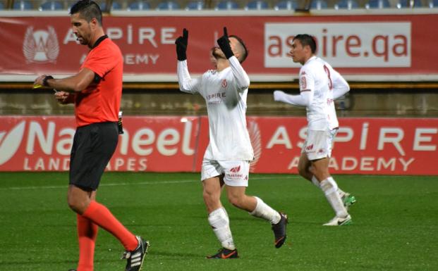 Zelu celebra el gol del empate.