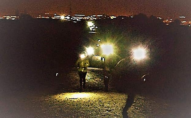 Un instante de la prueba.