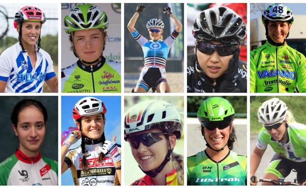 Las diez ciclistas que conformarán la plantilla del Eneicue.