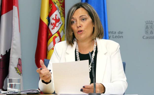 Milagros Marcos, durante la rueda de prensa posterior al Consejo de Gobierno.