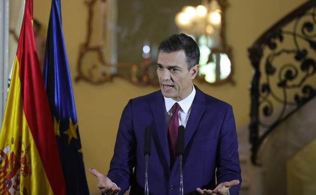 El presidente del Gobierno, Pedro Sánchez, durante su comparecencia en La Habana.