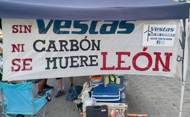 Trabajadores de Vestas durante la huelga mantenida en los últimos meses.