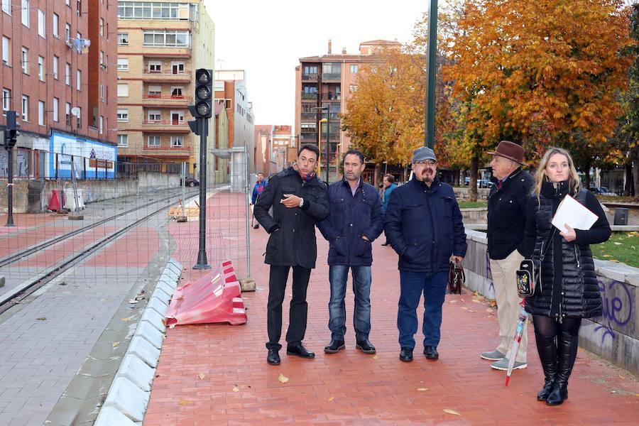 Fotos: Visita institucional al trazado ferroviario del barrio de San Mamés