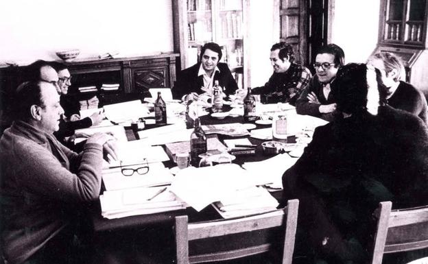 Los 'padres de la Constitución' reunidos en el Parador de Gredos.