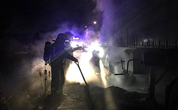 Imagen del lugar del incendio.