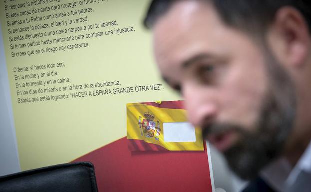 El líder de Vox, Santiago Abascal. 