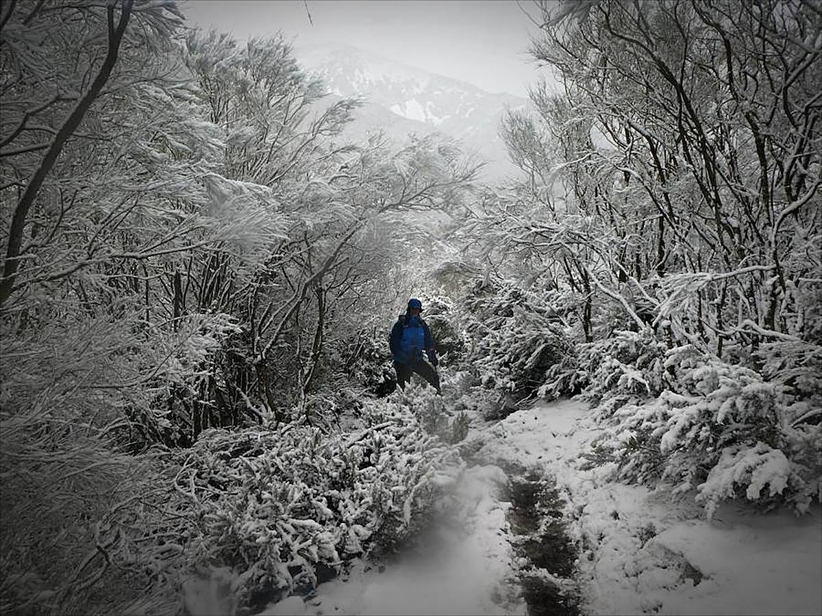 Fotos: Colocación del belén en el Pico Catoute