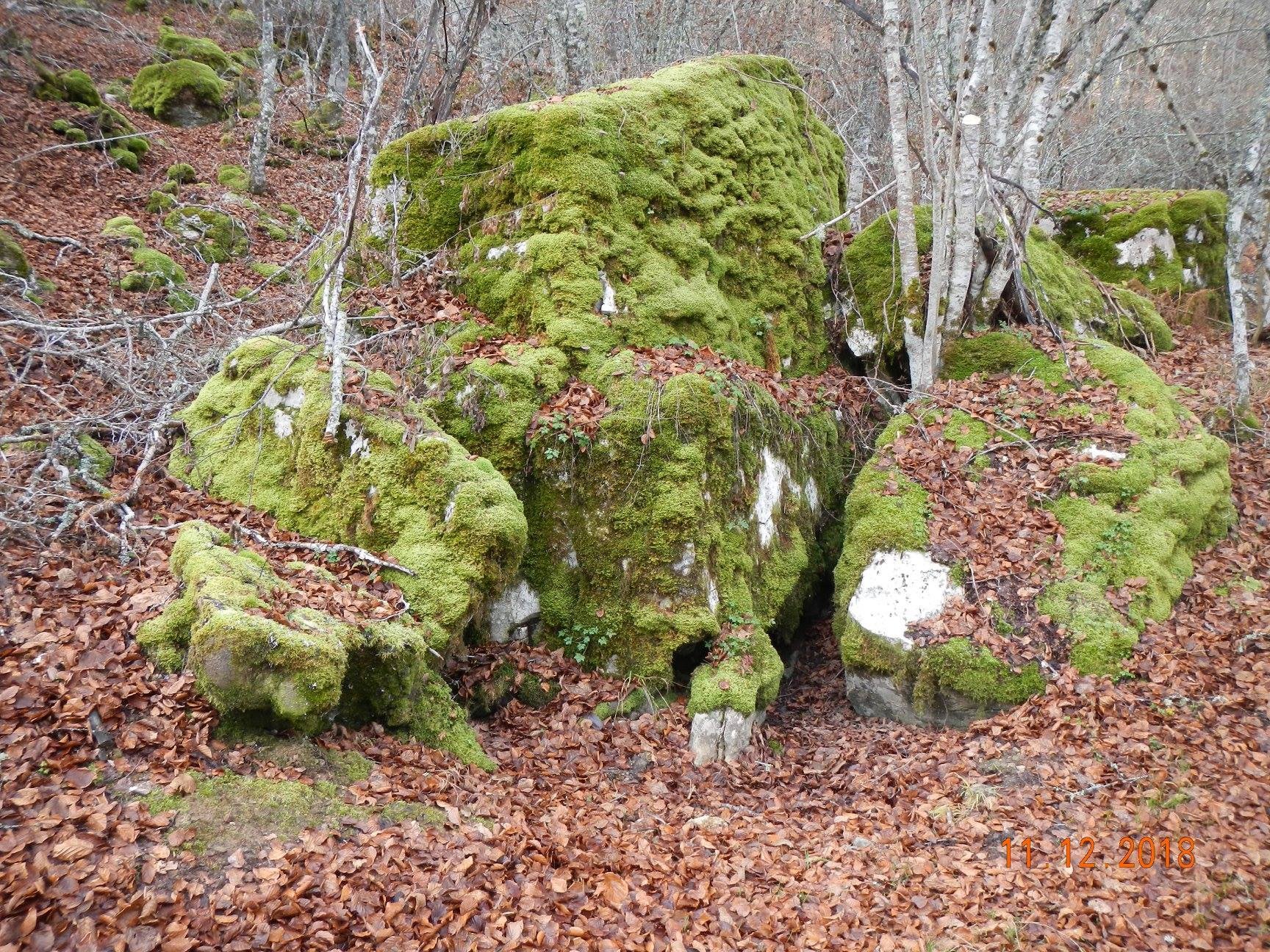 Un tronco de uno de los árboles en los que el musgo ha conquistado gran parte de su corteza se ha convertido en una bonita escultura que recrea a uno de los escuderos de sus Majestades de Oriente 