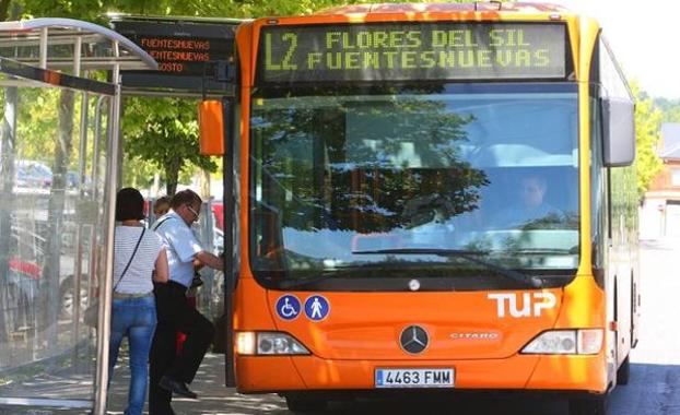 Autobús del servicio de Transporte Urbano de Ponferrada (TUP).
