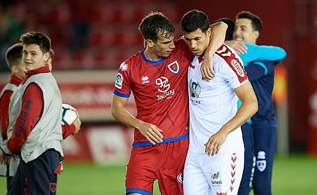Unai, durante el último partido de la Cultural en Segunda División.