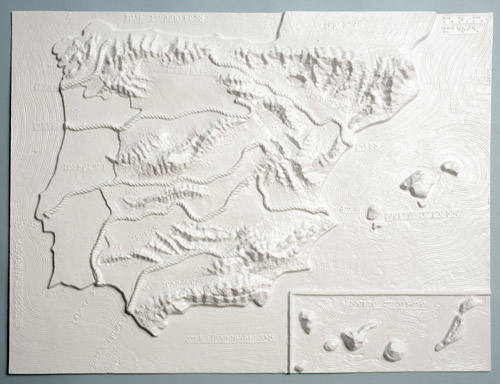 Mapa de España en braille. 