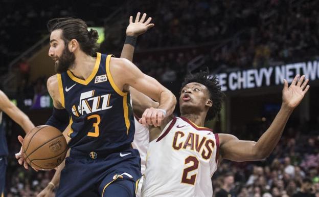 Rickly Rubio, durante el partido contra Cleveland. 