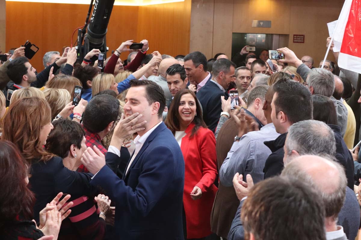 El presidente del Gobierno, Pedro Sánchez, participa en la presentación de la candidatura oficial de Luis Tudanca a la Presidencia de la Junta.