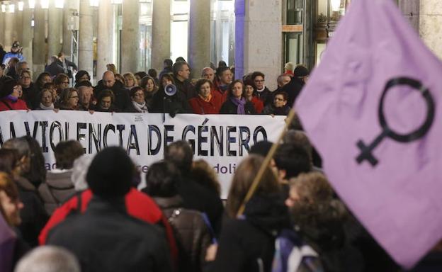 Concentración contra la violencia de género en Valladolid. 