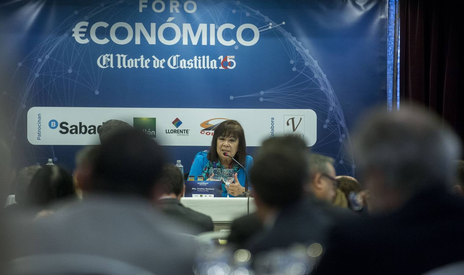 Fotos: Cristina Narbona en el Foro Económico de El Norte