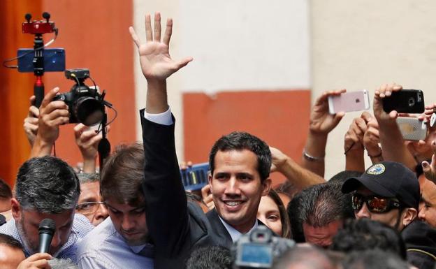 El autoproclamado presidente de Venezuela, Juan Guaidó. 