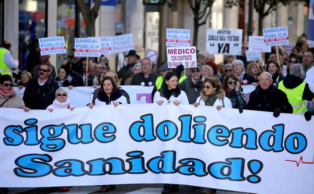 Participantes en la manifestación. 