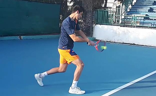 Alejandro García Carbajal, durante el torneo.