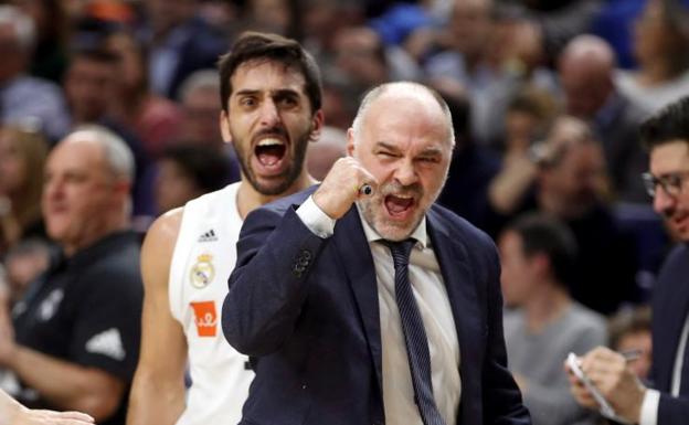 Pablo Laso, durante el partido ante Movistar Estudiantes. 