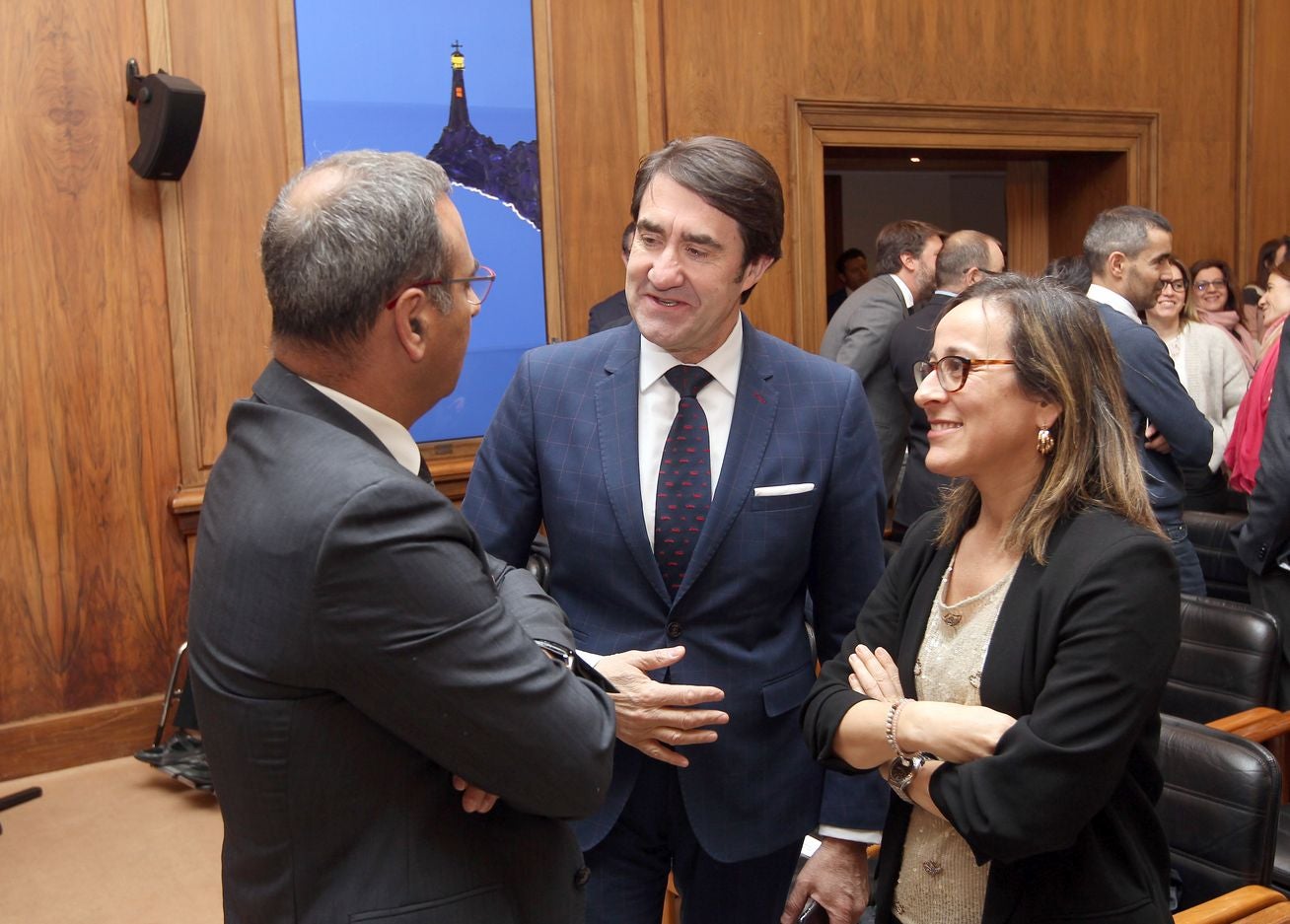 El consejero de Fomento de Castilla y León, Juan Carlos Suárez-Quiñones acude al acto de presentación del Corredor Atlántico que preside el ministro de Fomento José Luis Ábalos.