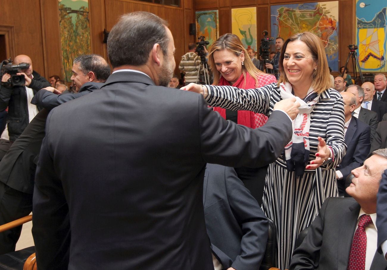 El consejero de Fomento de Castilla y León, Juan Carlos Suárez-Quiñones acude al acto de presentación del Corredor Atlántico que preside el ministro de Fomento José Luis Ábalos.